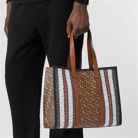 burberry monogram stripe e canvas tote bag|Burberry Monogram.